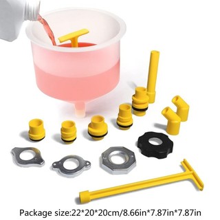 MIS No-Spill Bộ phễu nạp chất lỏng ô tô 15 Dụng cụ cơ khí chuyên nghiệp Bộ chuyển đổi phễu dầu