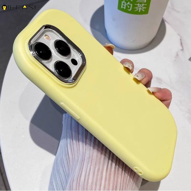 Dành Cho Redmi K70 K60 K50 K40 K30 Pro K70E Ultra K40S Ốp Điện Thoại ins Hình Bầu Dục Dễ Thương Mạ Tròn Kẹo Màu Trơn Mờ Mờ Trơn Đơn Giản Vỏ Silicon Mềm Vỏ Ốp Lưng