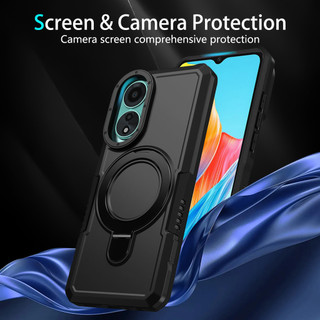 Dành Cho OPPO A38 / A18 4G / A53 2020 Ốp điện thoại Có Giá Đỡ Vòng PC Cứng Mặt Sau Mềm TPU Edge Quân Sự Cấp Chống Rơi Vỏ Mỏng Chống Sốc