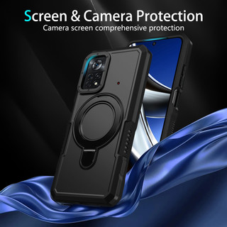 Dành cho Xiaomi POCO X4 Pro 5G / X3 NFC / M3 Ốp điện thoại có giá đỡ vòng PC cứng Mặt sau TPU mềm Edge Bảo vệ chống rơi cấp quân sự Vỏ mỏng chống sốc
