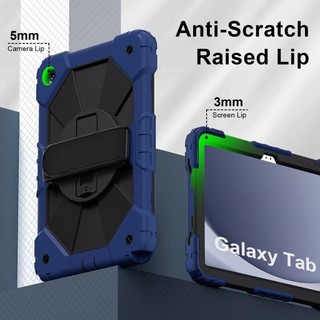 Ốp Lưng Cho Smausng Tab A9 8.7inch SM-X110 X115 A9 + A9 Plus X210 X216B 11inch 2023 Xoay Được Đứng Vỏ Chịu Lực Chịu Lực Cao Chống Sốc Có Dây Đeo Tay Vai Vỏ Phụ Kiện