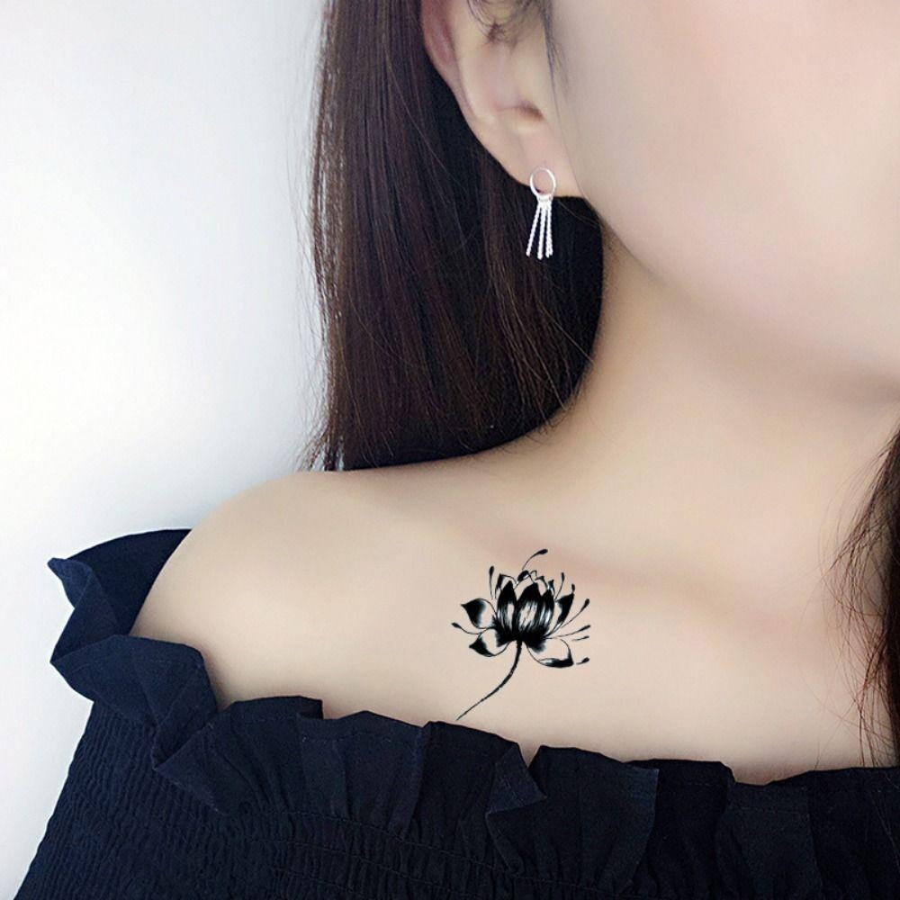 JSJING Miếng Dán Hình Xăm Tạm Thời 5/10/20/30/50 Miếng, Nhiều Màu Sắc, Chống Thấm Nước, Họa Tiết Hoa Hồng & Bướm Cho Nữ
