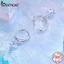 Bamoer 925 Sterling Sliver Vòng Bông Tai Bạch Tuộc Sao Biển Thiết Kế Trang Sức Quà Tặng Cho Nữ