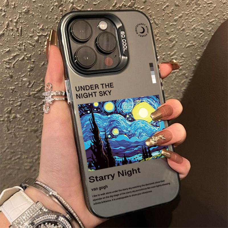 Vỏ Tương Thích Cho Samsung Galaxy S23 Ultra S24 S21 FE S22 Plus S20 Note 20 Ultra Van Gogh Tranh Sơn Dầu Mờ Bìa Cứng