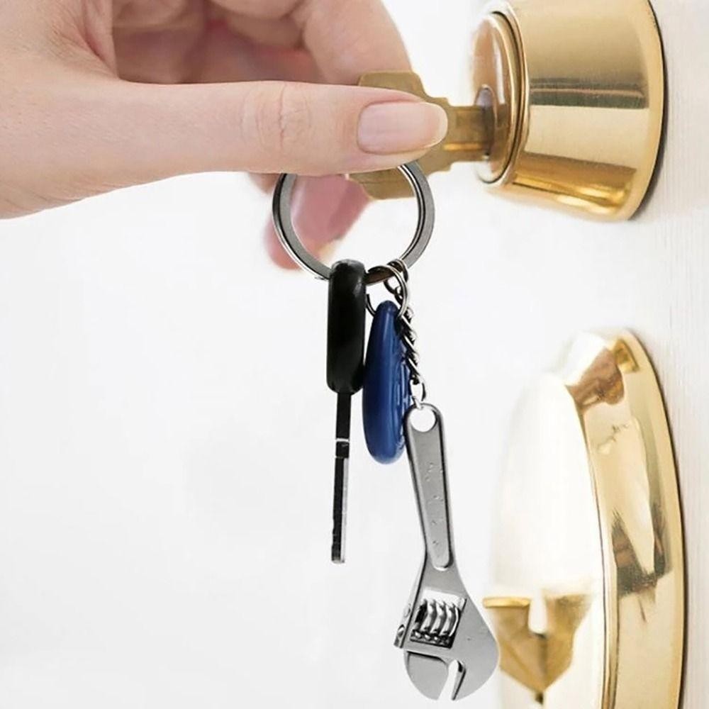DAYBREAK 1 Cái Móc Khóa Cờ Lê Mini, Dụng Cụ Cầm Tay Kim Loại Hàm Cờ Lê Móc Chìa Khóa, Dụng Cụ Chuyển Đổi Mở Đặc Biệt Cho Xe Đạp Xe Máy Sửa Chữa Ô Tô