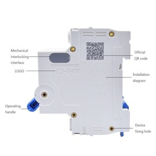 (HCM) Cầu dao Aptomat an toàn MCB NXB-63 2 Pha 6A - 63A dòng cắt 6kA, Hãng CHINT (Hàng chính hãng xuất khẩu)