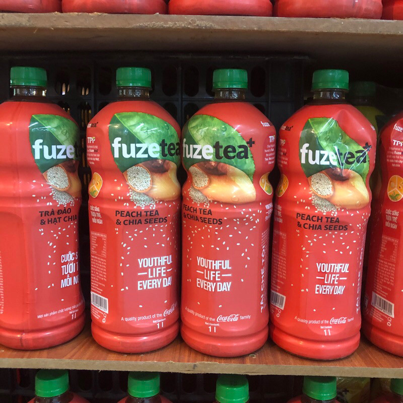🎾 Trà Fuze tea+ 1L 🍒 - đào hạt chia - chanh xả | Shopee Việt Nam