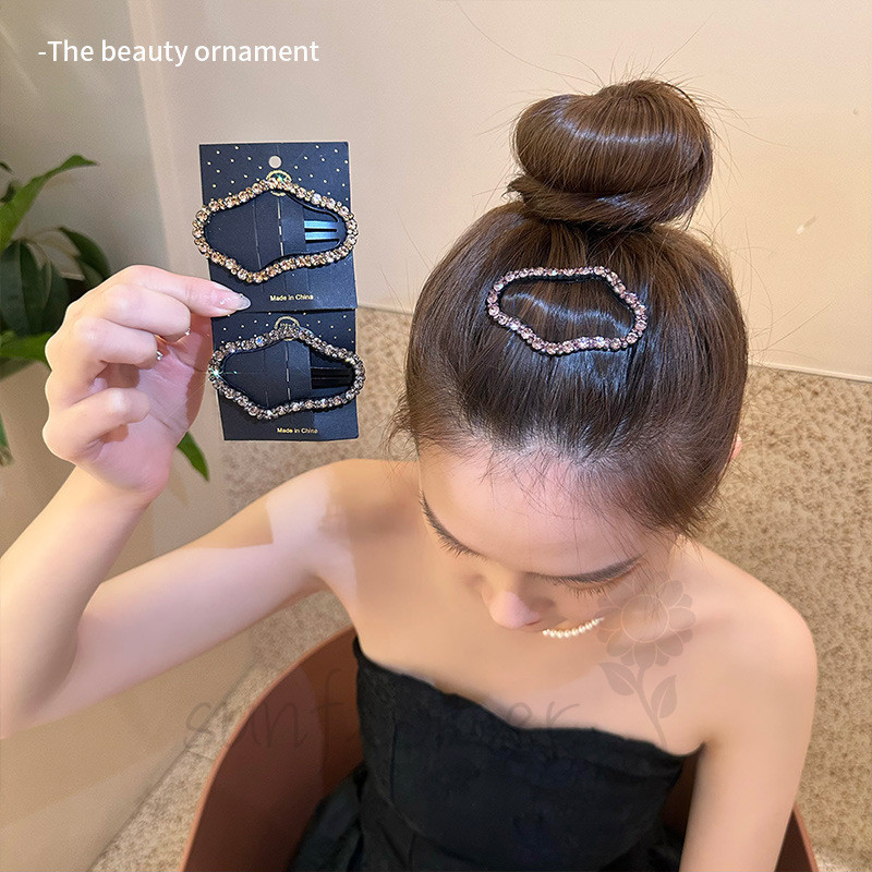 Kẹp tóc đám mây đính đá Nổ kẹp tóc gãy