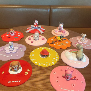 ((CON Home Shop-)⭐Starbucks Daigou- / Vận Chuyển Nhanh Starbucks Nắp Cốc Silicon Nắp Cốc Dễ Thương Hoa Anh Đào Gấu Nắp Cốc Bong Bóng Khí Nóng Hoạt Hình Nắp Cốc Chống Bụi Đa Năng Nắp Cốc