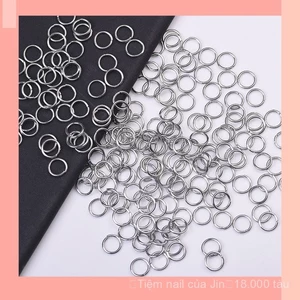 Phụ kiện DIY, Nhẫn đơn bằng thép không gỉ, Nhẫn chia đôi,