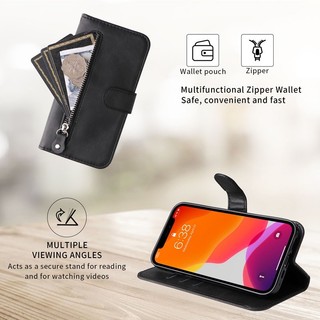 Ốp Lật Dây Kéo Mới Tecno Spark Go 1 30C 30 20 20C Camon 30 30S Pova 6 Neo Pro Premier 2025 2024 5G Da Sang Trọng Khe Cắm Thẻ Vỏ Điện Thoại