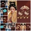 FUJIOU 1 Bộ Tóc Cổ, Kẹp Tóc Thời Nhà Đường Phong Cách Cổ Điển, Vintage Thanh Lịch Tua Rua Ngọc Trai Hoa Lược Tóc Trang Sức