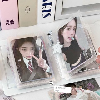 [Giao hàng nhanh] Album thẻ HAVENLYCO, Chất kết dính Photocard PVC cho chó con Pudding, Mini 3 Inch với 16 trang bên trong Sách bưu thiếp nơ tình yêu