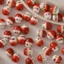 Hạt rời hình trái tim táo ông già Noel mới, hạt gốm thủ công DIY, phụ kiện trang sức trong kho bán buôn