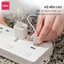 Ổ Cắm Điện Đa Năng Deli Chịu Tải 2500W Có Cổng USB, Dây Dài 3-5m Có Chốt An Toàn Ổ Điện