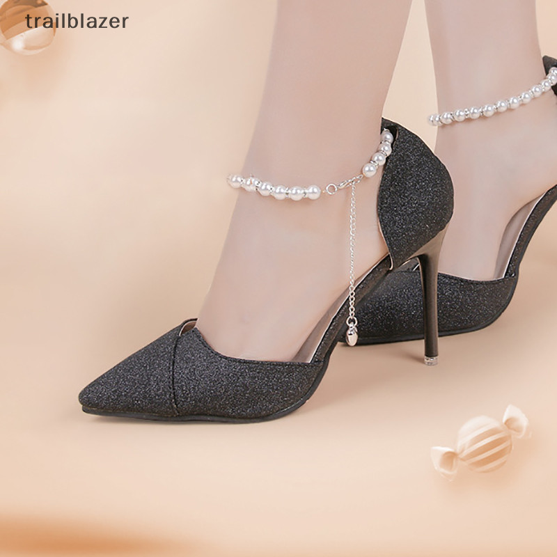 Trailblazer 1 Dây Giày Nữ Cho Giày Cao Gót Ngọc Trai Giày Dây Giày Mắt Cá Chân Giữ Chống Trượt Gói Dây Buộc Dây Đeo Ban Nhạc Giày Trang Trí Mới