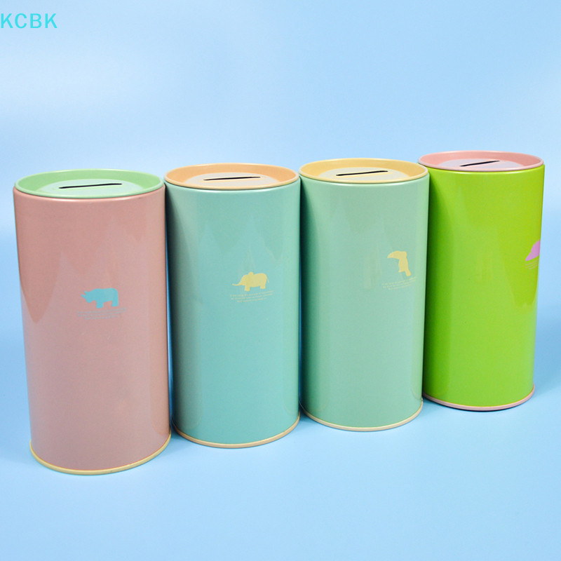 [Kc] Animal Candy Color Piggy Bank Metal Piggy Bank Hộp đựng đồ lặt vặt dễ thương Lon lưu trữ Lon quà tặng Hộp đựng tiền trang trí nội thất [BK]