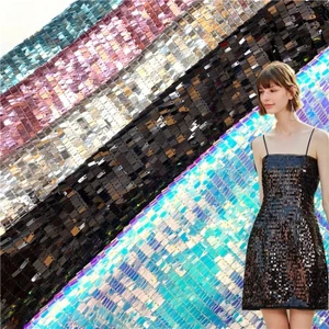 Vải đính cườm hình chữ nhật nhiều màu vải gạc sequin