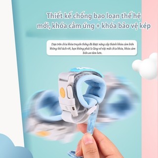 Dây đeo tay cho bé chống lạc, chống cắt Bunnies, Dây dắt trẻ đi dạo có còi báo động an toàn cho bé có 2 màu hồng xanh