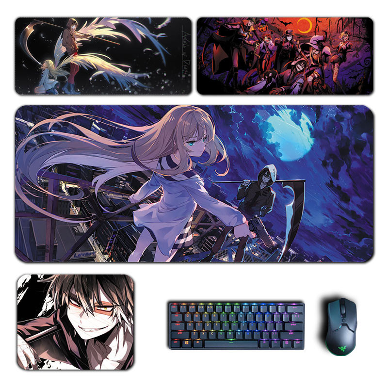 Angels of Death Mouse Pad Rachel Gardner Isaac Foster Anime Lớn MousePad Manga Bàn Phím Miếng Lót PC Phụ Kiện Chơi Game Thảm Để Bàn