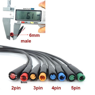 6mm M6 2 / 3 / 4 / 5 Pin lõi nam nữ Julet Điện ebike Mông Cắm cáp nguồn Kết nối chống nước Xe tay ga Phanh tín hiệu Cảm biến F @ 1VN