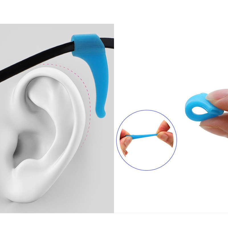 1 Cặp Trẻ Em Và Người Lớn Silicon Chống Trơn Trượt Kính Mềm Móc Tai Kính Mắt Thể Thao Móc Tai