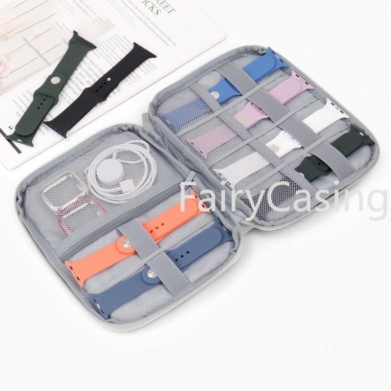 Dây đeo đồng hồ thông minh Bộ sắp xếp lưu trữ đa chức năng cho Apple band 20MM 22MM 9 8 7 6 5 4 3 2 1 Pro Hộp dây đeo đồng hồ di động cho Apple Watch Túi du lịch Túi giữ 10-15 dây