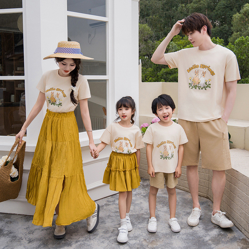 [Riconi] Bố Mẹ-Con Mặc Mùa Hè Họ Ba Áo Thun Cho Bé Tay Ngắn Phong Cách ...