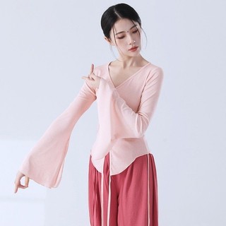 Khiêu vũ cổ điển Chia tay Trumpet Phong cách dân tộc Trung Quốc Áo sơ mi đáy khiêu vũ Huấn luyện cơ bản hàng ngày Áo sơ mi đáy cơ bản hàng ngày Đồng phục huấn luyện cơ bản cho nữ Đồng phục khiêu vũ cổ điển hợp thời trang Phong cách dân tộc Trung Quốc Áo s