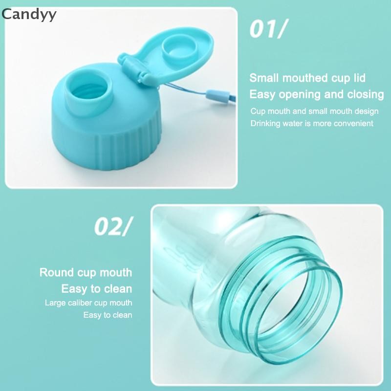 Cốc Nước Thể Thao Dung Tích Lớn NDY, Màu Trong Suốt Thú Cưng Lật Trên Cốc Nước Lạnh, Bình Nước Không Gian, Cốc Nước Nhựa N