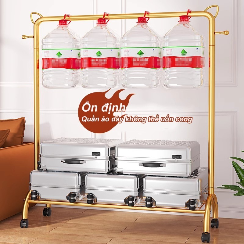 𝐎𝐥𝐢𝐟𝐞 Giá Treo Quần Áo Đa Năng Móc Treo Quần Áo Hình Tai Mèo Giá Phơi Thông Minh Giàn Phơi Đồ Có Bánh Xe Vàng.Đen.Trắng