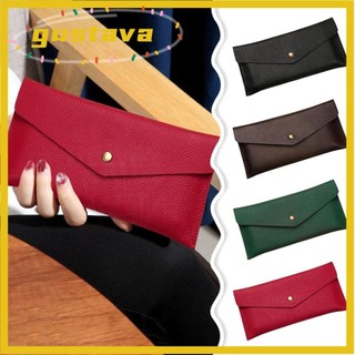 Ví GUSTAVA, Ví đựng tiền xu bằng da PU mềm, Hộp đựng thẻ dung lượng lớn một mảnh thời trang để lưu trữ tiền mặt