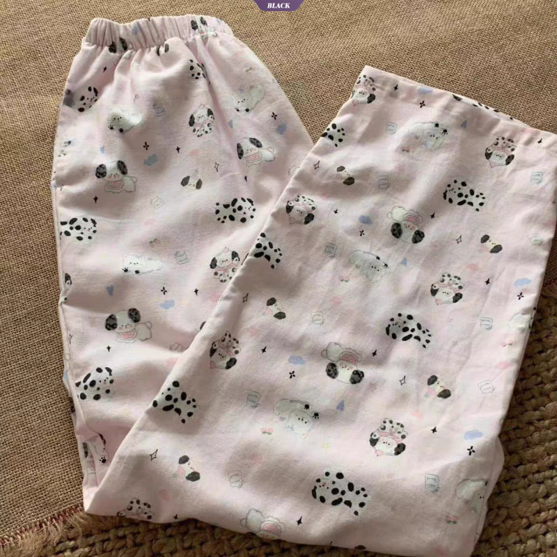 Mùa Thu Đông Ngọt Ngào Và Dễ Thương Hoạt Hình Puppy In Pyjama Quần Giải Trí Mới Đơn Giản Rời Nhà Quần [BL]
