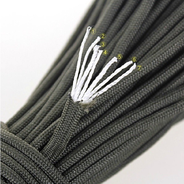 Cuộn dây dù Paracord 7 lõi tactical_dã ngoại_phượt