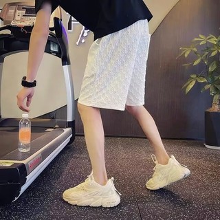 Quần short nam DICHUANGZHE, mỏng, thiết kế họa tiết, dáng rộng và đa năng để mặc thể thao, quần năm phần tư