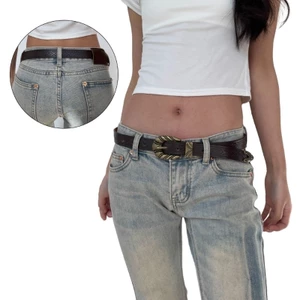 XGB Nữ Thắt Lưng Pin Khóa Thắt Lưng Vintage PU Thắt Lưng Cô Gái Váy Thắt Lưng Quần Thắt Lưng