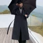 NOMADNEST Áo khoác trench phong cách Anh Nhật Bản nam quá khổ mùa hè Đức giản dị dài đến đầu gối áo khoác