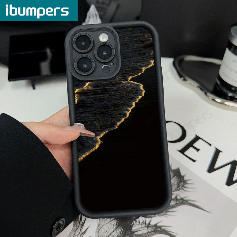 ibumpers Ốp Điện Thoại Iphone Đẹp Thời Trang Đen Hoạ Tiết Ốp lưng Dày Dặn Chống Rơi Silicone Mềm Chống Bẩn Chống Sốc Cho Iphone 15 14 12 13 11 Pro Max 7 8 Plus X Xs XR Xs Max
