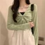 Áo len dệt kim chống nắng SHUPUN, Áo khoác cardigan mỏng dài tay màu trơn, Áo khoác dài tay bằng vải Polyester đơn giản dành cho nữ