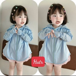10-19kg (nhiều màu) Áo khoác đi nắng dáng ngắn cho bé trai và bé gái chất thông hơi chống tia UV