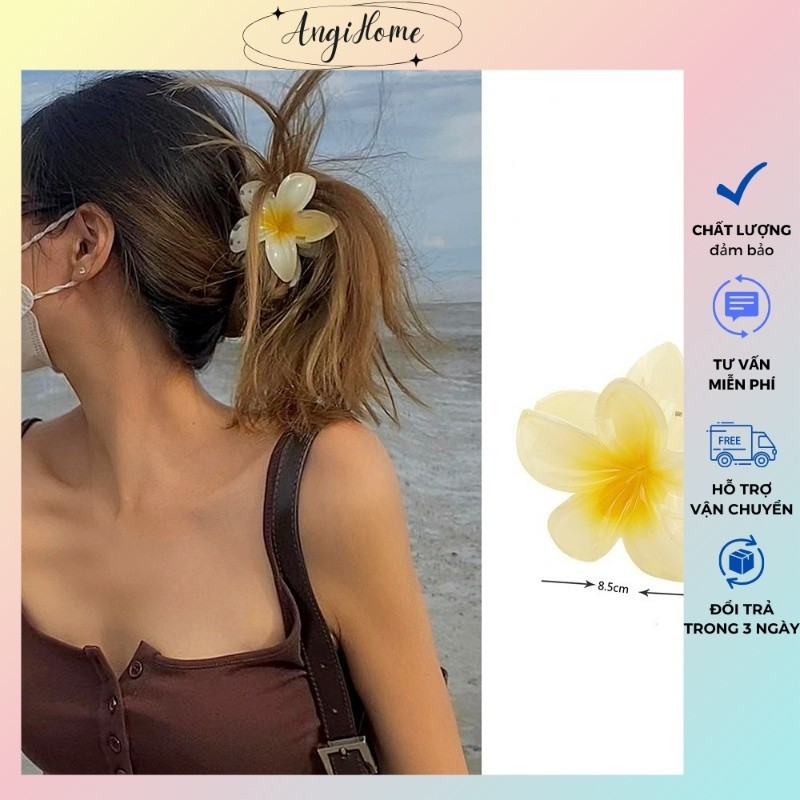 Kẹp Tóc Hoa sứ ANGIHOME Kẹp tóc hoa Nhiều Màu Sắc Phong Cách Hawaii