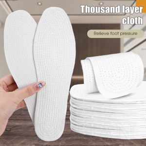 Miếng Lót Giày Co Giãn Thoải Mái - Vải Ngàn Lớp Đế Đa Năng Bốn Mùa - Thoáng Khí, Khử Mùi, Hút Mồ Hôi - Đệm Giày Thể Thao Kẹp Mềm Cho Nam Nữ