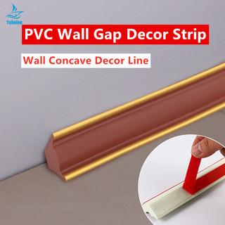 Pvc Tự Dính Tường lõm Trang Trí Dây Chống Bẩn 3D Dán Tường Khoảng Cách Tường Trang Trí Dải Trần Đế Viền Dòng