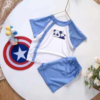 Bộ cộc thun lụa mùa hè Bunny cho bé 3-10kg