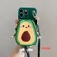 Ốp Ví Bơ Dễ Thương Cho iPhone 15 Pro Max 15 Plus 14 Pro Max 14 Plus 13 12 11 Pro Max Mini X XR XS Max 8 7 6 6s Plus 5 Vỏ Điện Thoại Vui Nhộn Ví Đựng Tiền Xu Bơ +Dây buộc
