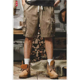 [Plus Size] 8XL 7XL Nam Nhật Bản Cotton Kaki Hip Hop Oversize Quần Short Hàng Hóa Làm Việc