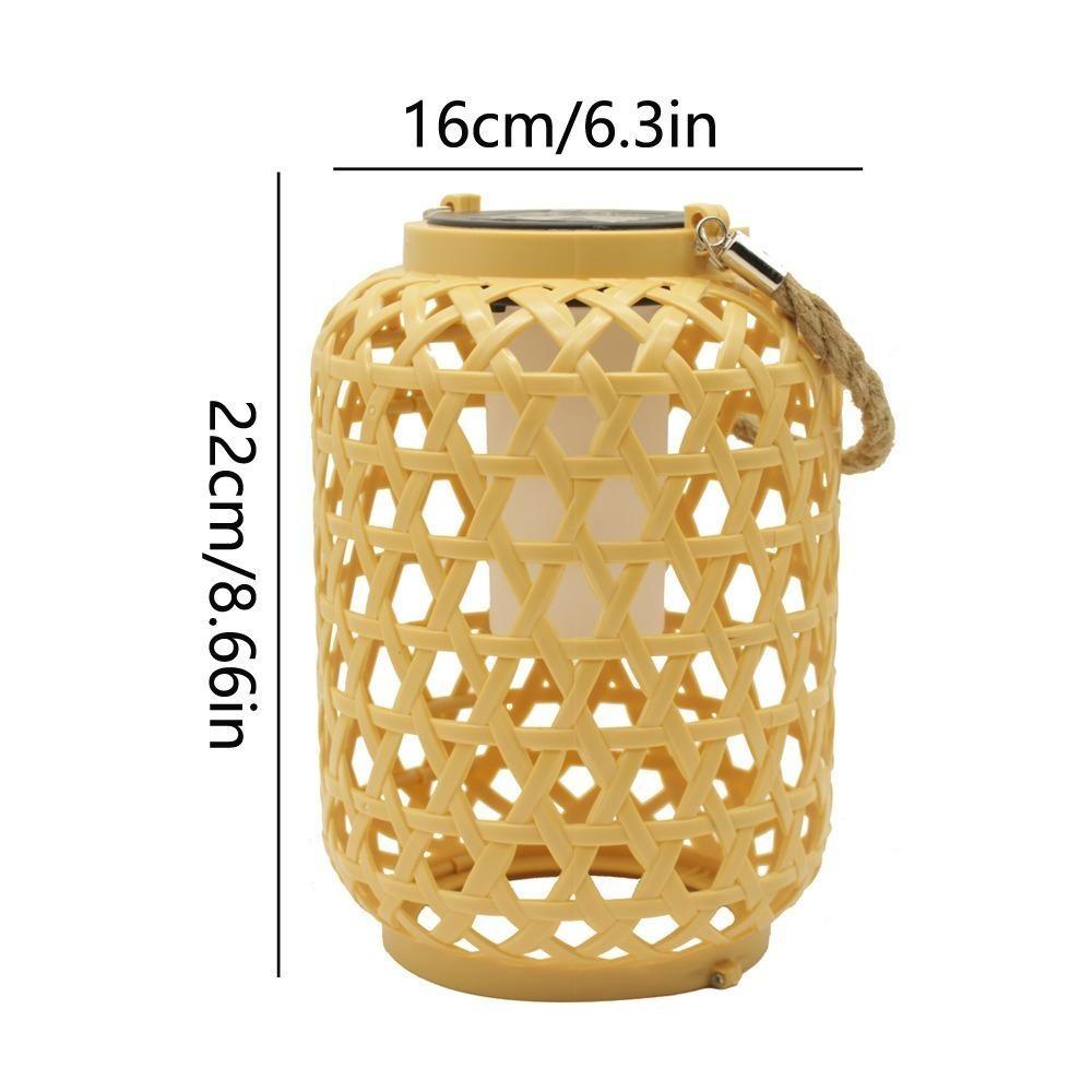 Đèn lồng mây giả HOBBYIN với đèn LED ấm áp - Trang trí ngoại thất cao cấp chống nước