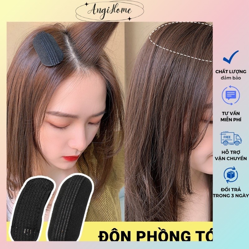 Độn phồng chân tóc  đệm tạo dày chân tóc phong cách Hàn Quốc ANGIHOME