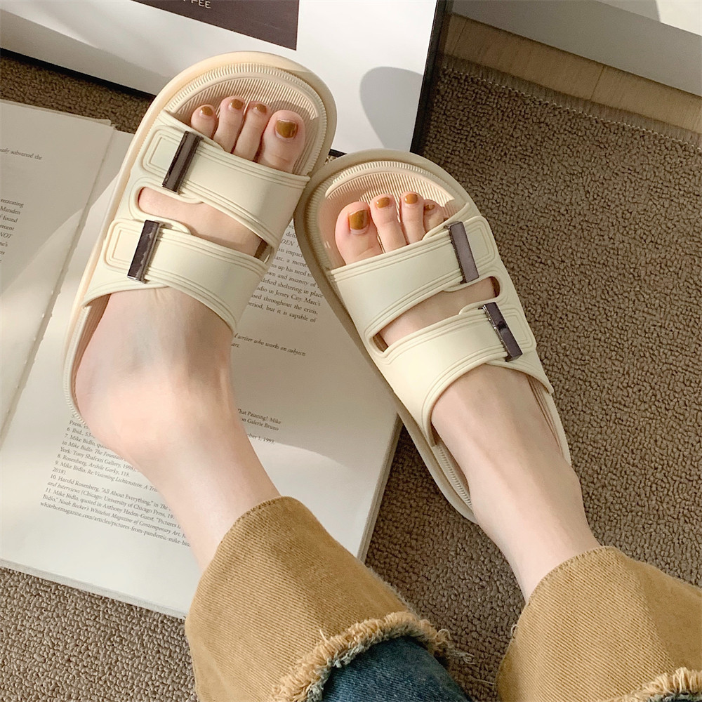 Xixitiao Thời Trang Bé Gái Giải Trí Ngoài Trời Thoải Mái Tăng Chiều Cao Đế Dày Đôi Dây Giày Đi Biển