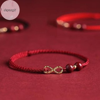 Deyangk Thời Trang Đơn Giản May Mắn Vòng Tay Dành Cho Nữ Handmade Biểu Tượng Cặp Đôi Vòng Tay Cinnabar Hạt Vòng Tay Quà Tặng VN